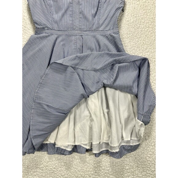 Tory Burch Talley Fit & Flare Dress Women’s 8 Blue Stripe Coastal Chic Preppy - Picture 5 of 12